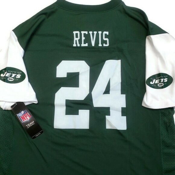 NFL New York Jets Youth Boys Jersey 2 Sided #24 Darrelle Revis XL (18/20) Green - Picture 5 of 7